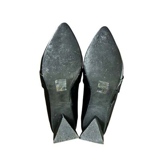 Jeffrey Campbell Women’s 7.5 LOCKLYN Black Patent Leather Heeled Loafers - Picture 8 of 9